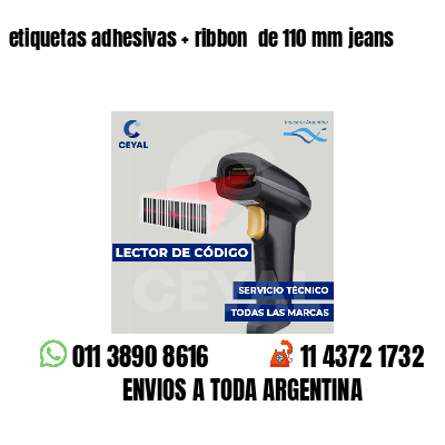 etiquetas adhesivas   ribbon  de 110 mm jeans