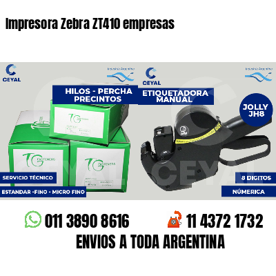Impresora Zebra ZT410 empresas