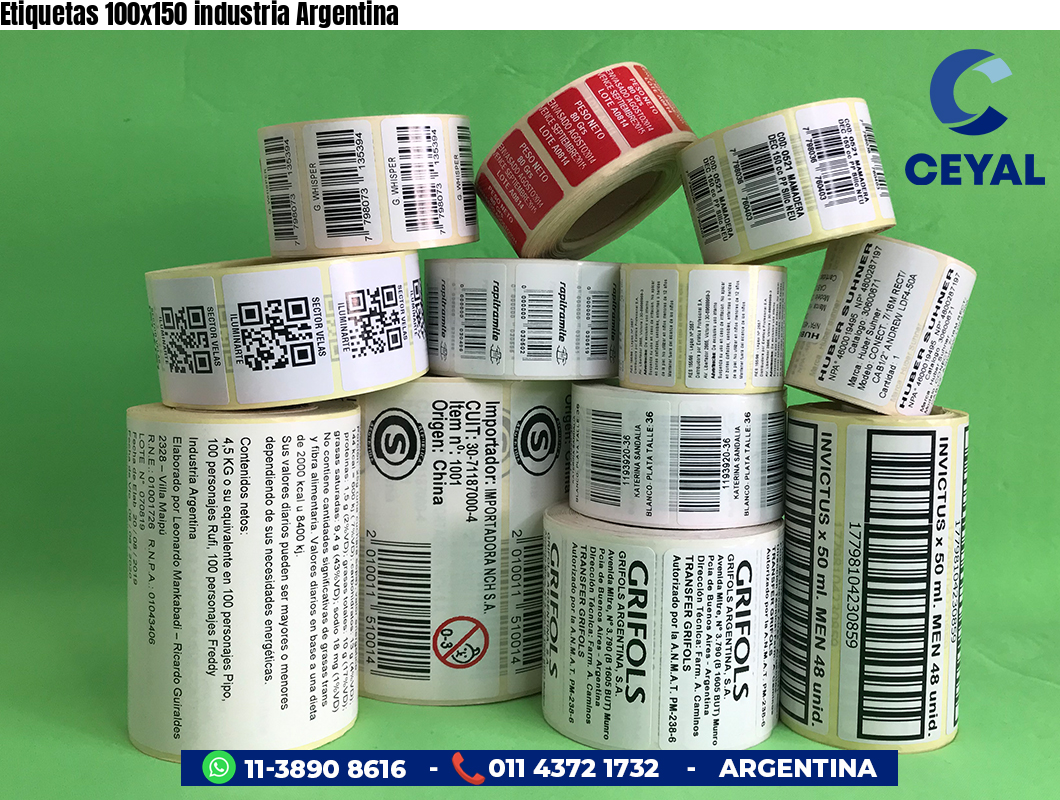 Etiquetas 100x150 industria Argentina