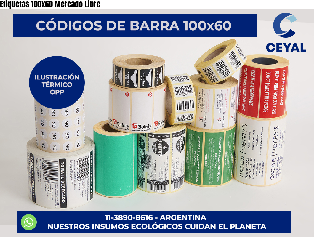 Etiquetas 100×60 Mercado Libre