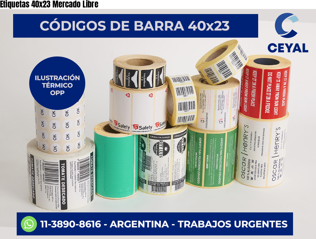 Etiquetas 40×23 Mercado Libre