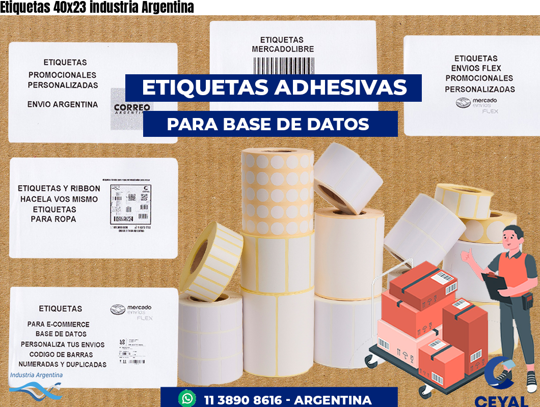 Etiquetas 40x23 industria Argentina
