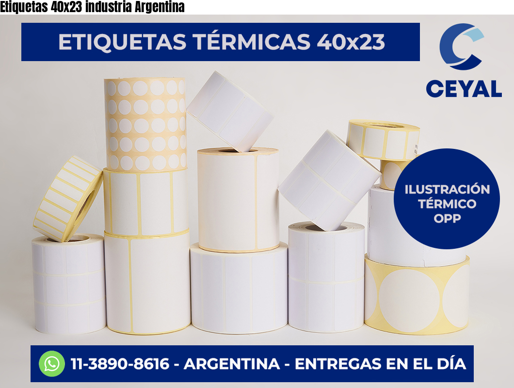 Etiquetas 40×23 industria Argentina