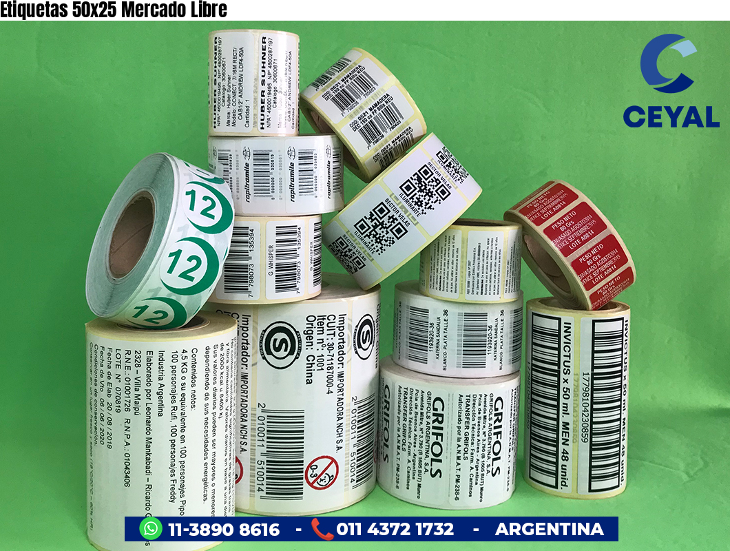 Etiquetas 50x25 Mercado Libre