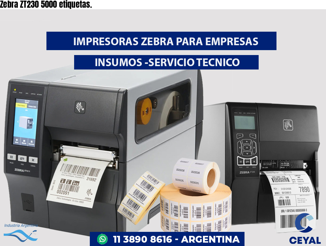 Zebra ZT230 5000 etiquetas.