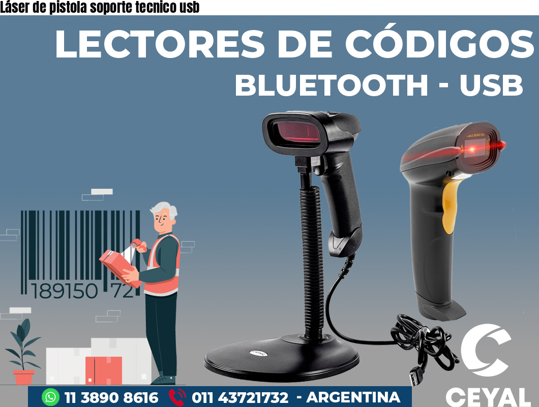 Láser de pistola soporte tecnico usb