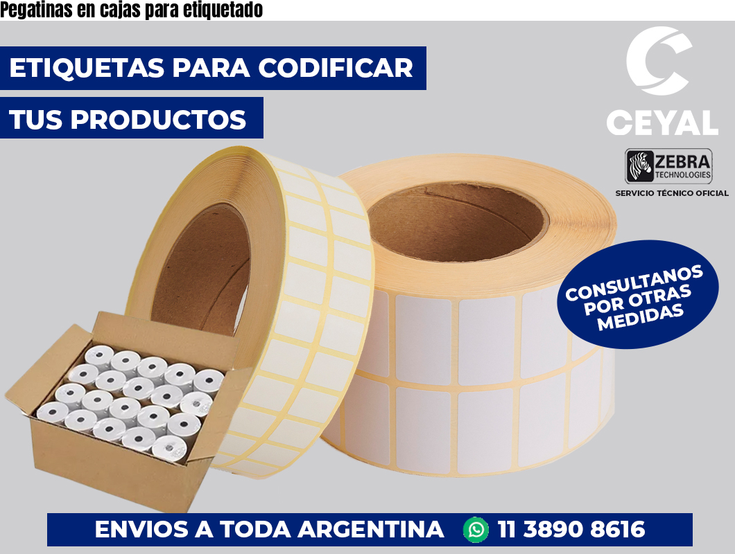 Pegatinas en cajas para etiquetado