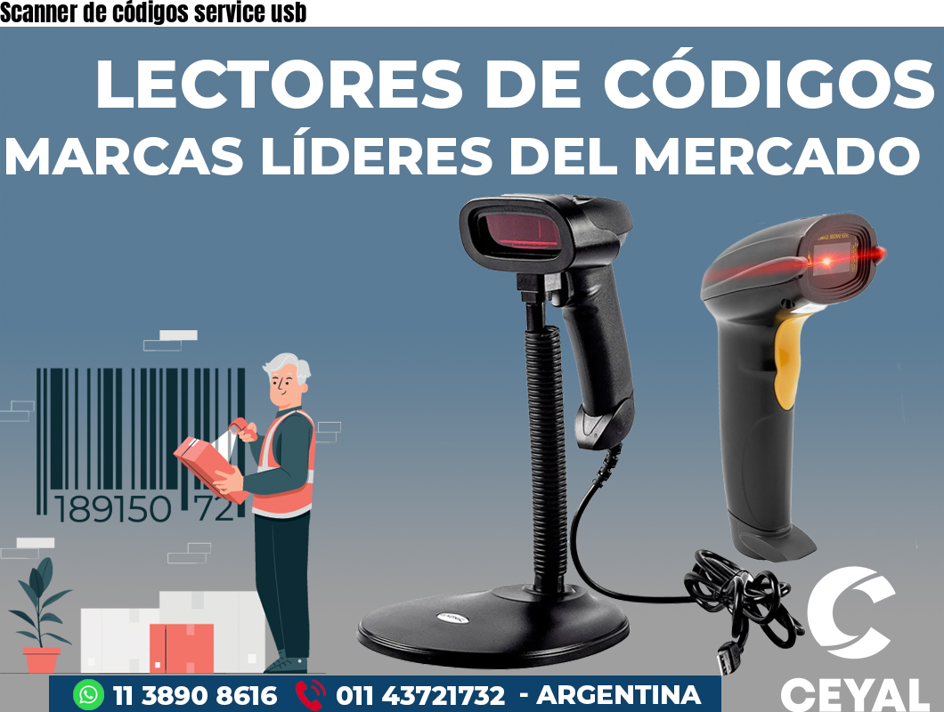 Scanner de códigos service usb