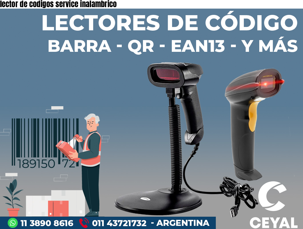 lector de codigos service inalambrico