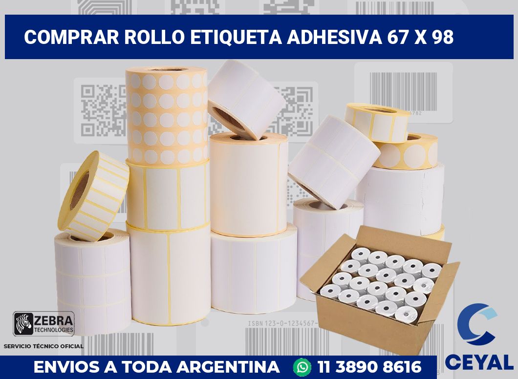 Comprar rollo etiqueta adhesiva 67 x 98