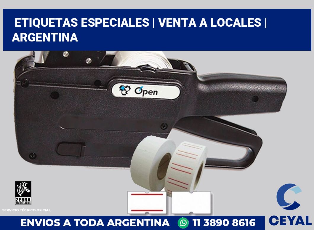 Etiquetas especiales | Venta a locales | Argentina