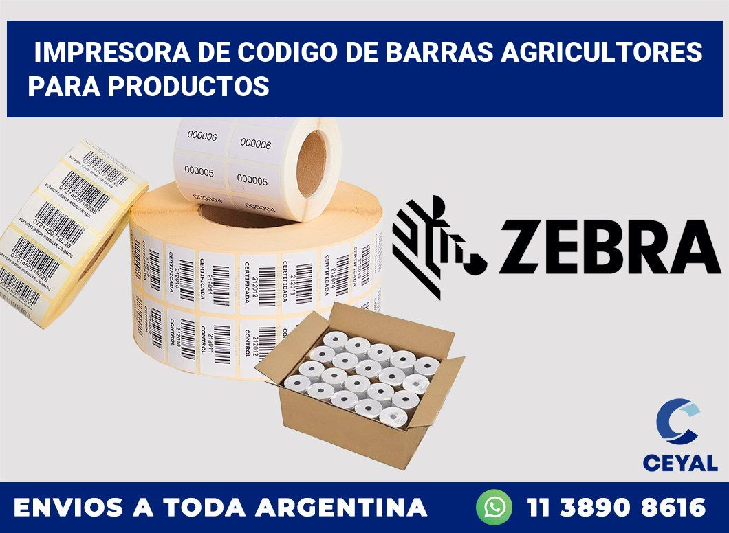 Impresora de codigo de barras Agricultores para productos