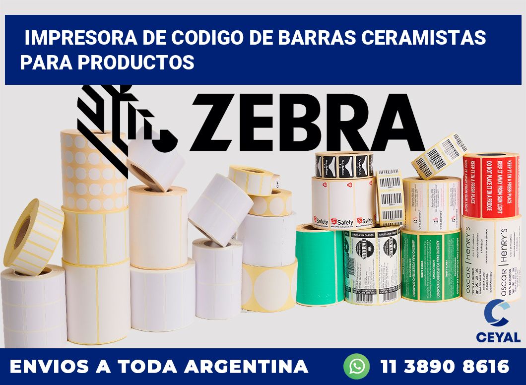 Impresora de codigo de barras Ceramistas para productos