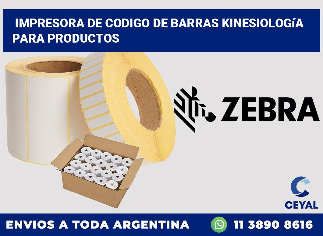 Impresora de codigo de barras Kinesiología para productos