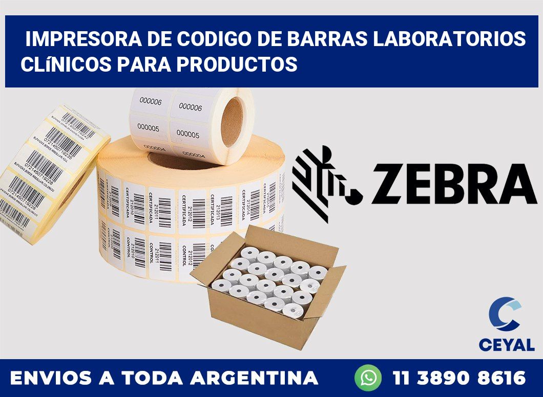 Impresora de codigo de barras Laboratorios clínicos para productos