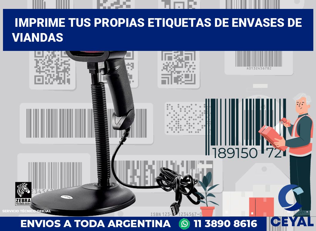 Imprime tus Propias Etiquetas de Envases de Viandas