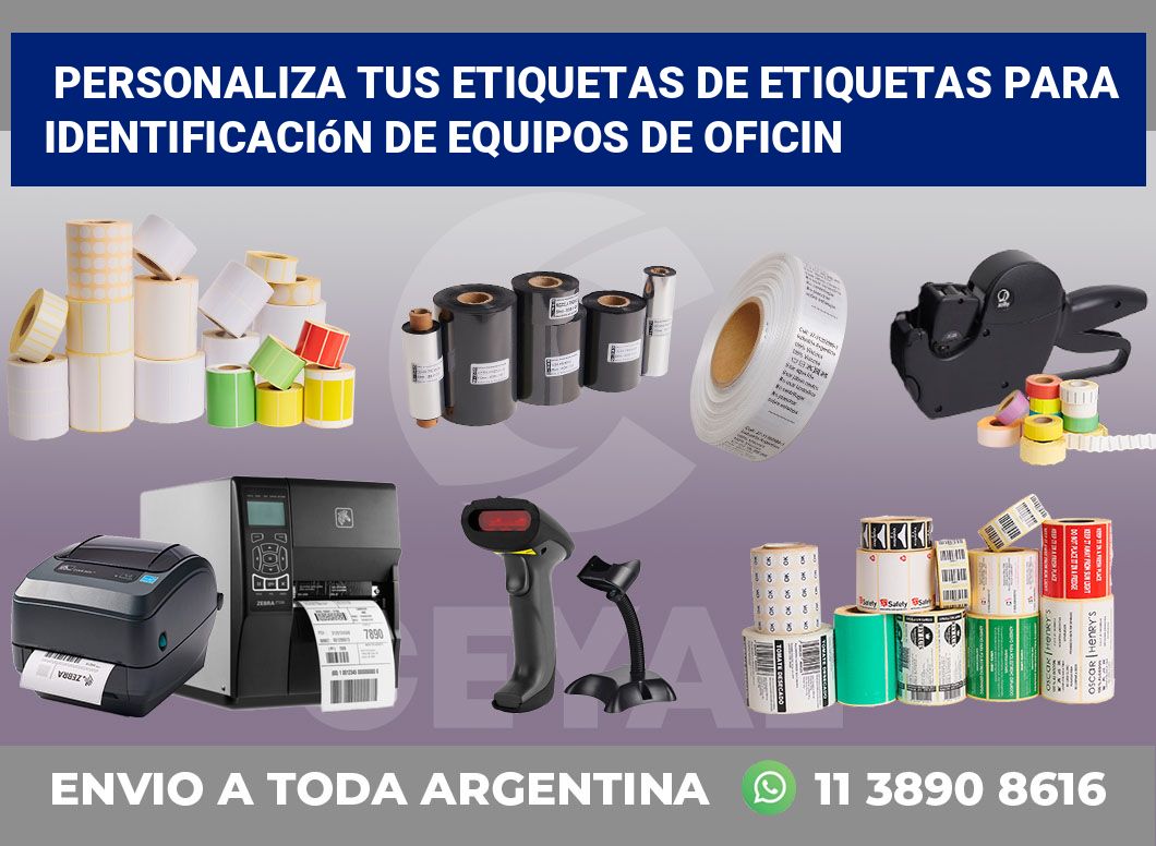 Personaliza tus Etiquetas de Etiquetas para Identificación de Equipos de Oficin