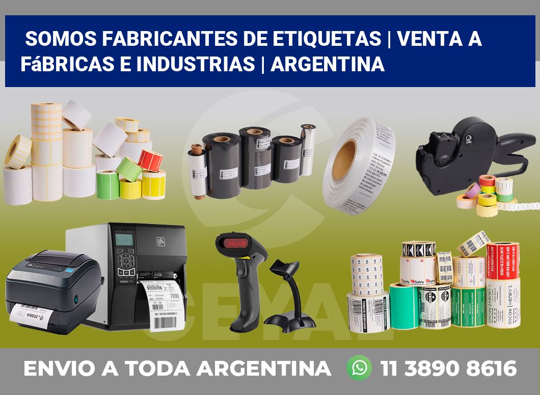 Somos fabricantes de etiquetas | Venta a fábricas e industrias | Argentina