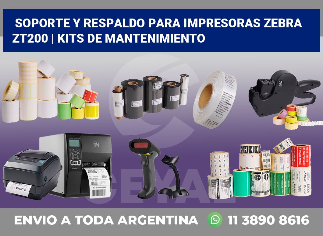 Soporte y respaldo para impresoras Zebra ZT200 | Kits de mantenimiento