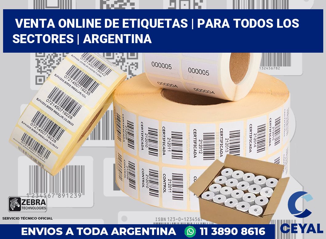 Venta online de etiquetas | Para todos los sectores | Argentina