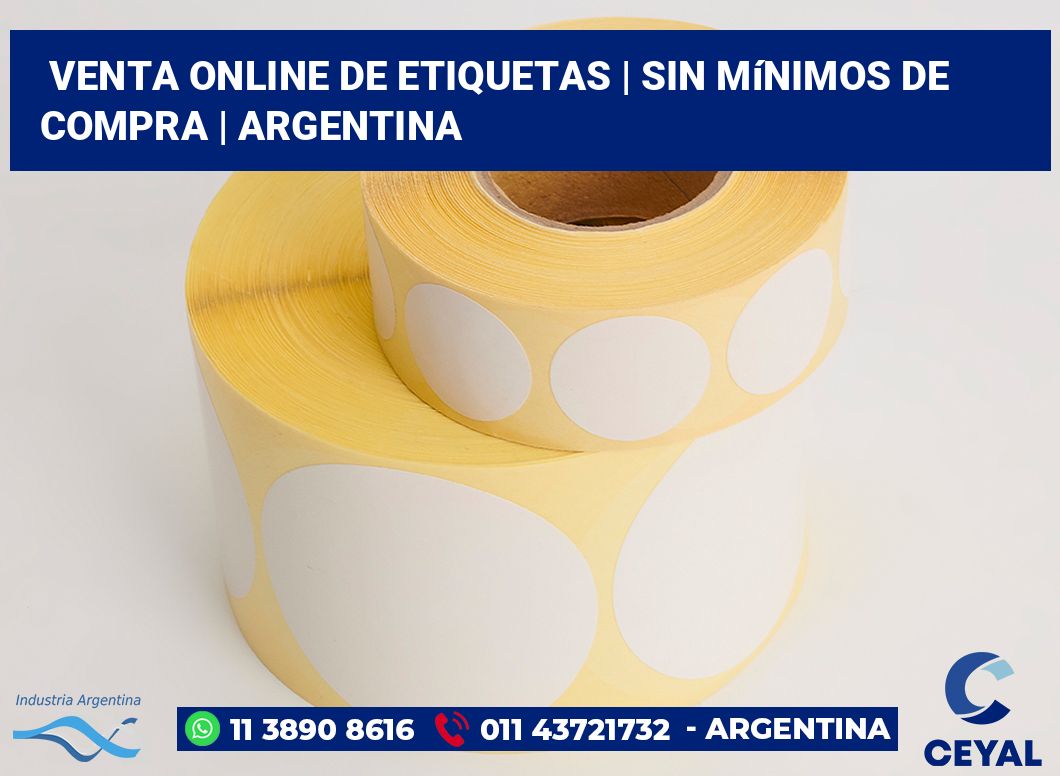 Venta online de etiquetas | Sin mínimos de compra | Argentina