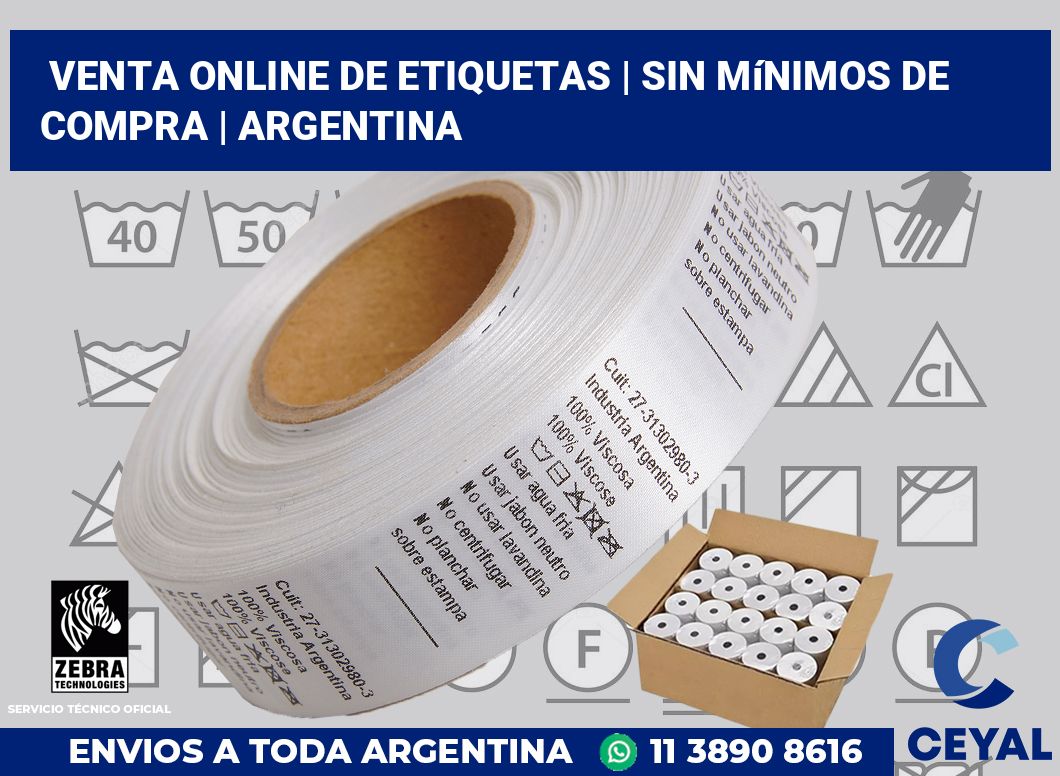 Venta online de etiquetas | Sin mínimos de compra | Argentina