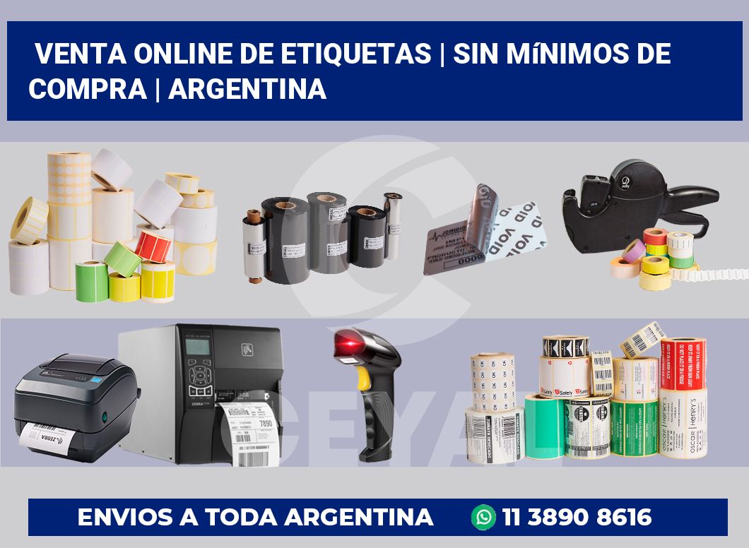 Venta online de etiquetas | Sin mínimos de compra | Argentina