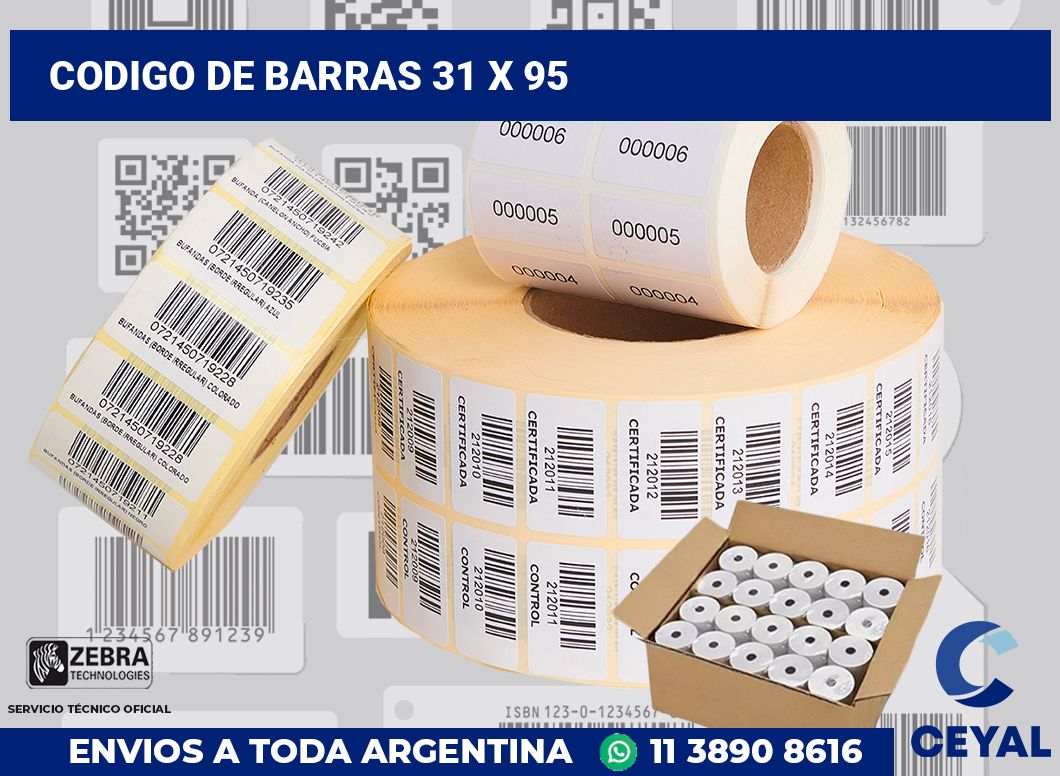 codigo de barras 31 x 95