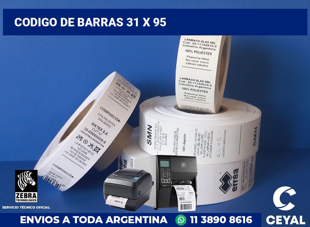 codigo de barras 31 x 95