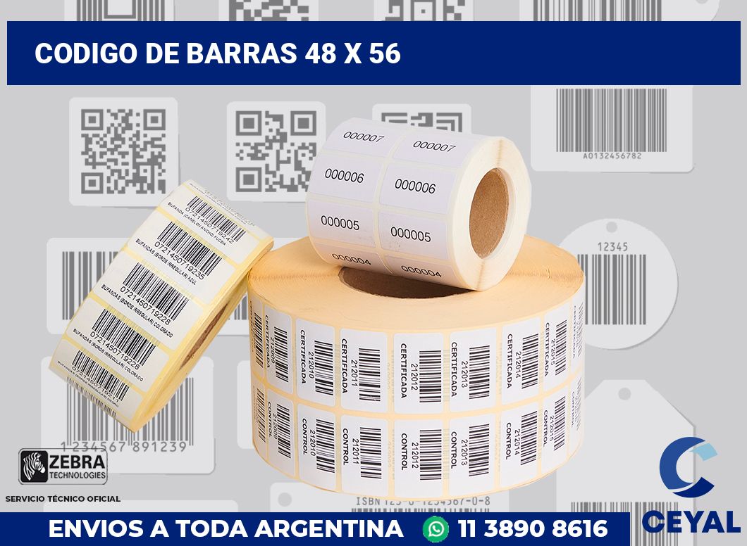 codigo de barras 48 x 56