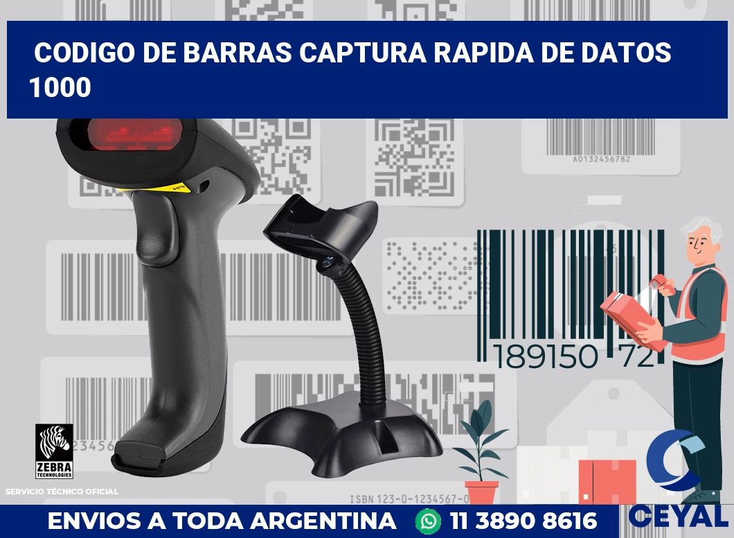 codigo de barras captura rapida de datos  1000