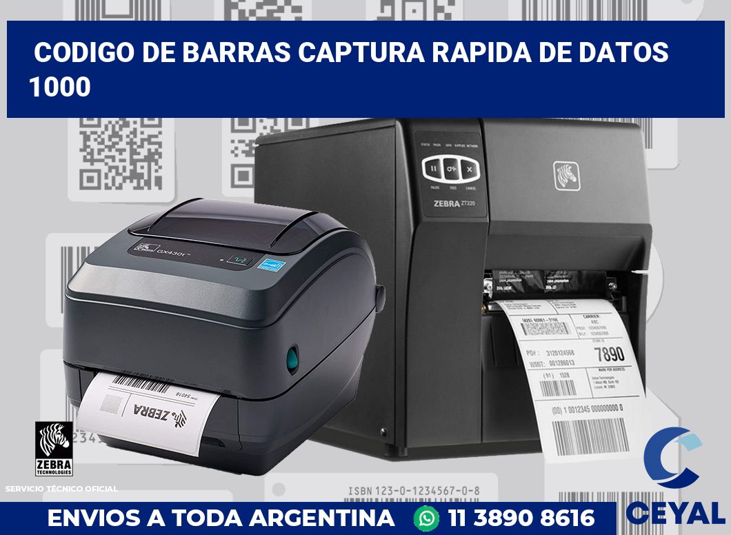 codigo de barras captura rapida de datos  1000