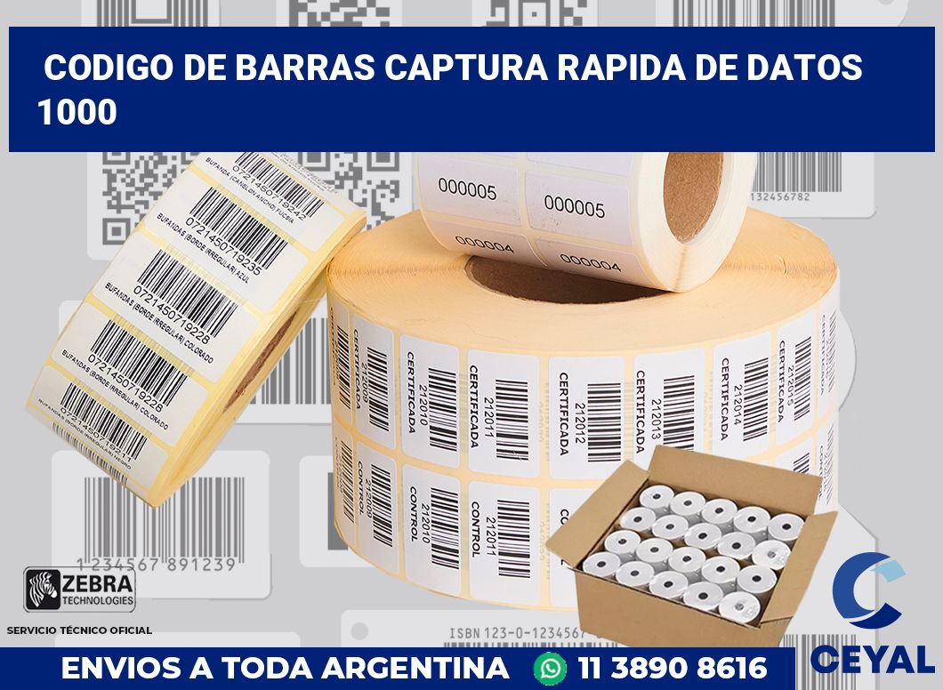 codigo de barras captura rapida de datos  1000