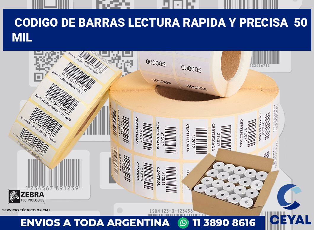 codigo de barras lectura rapida y precisa  50 mil