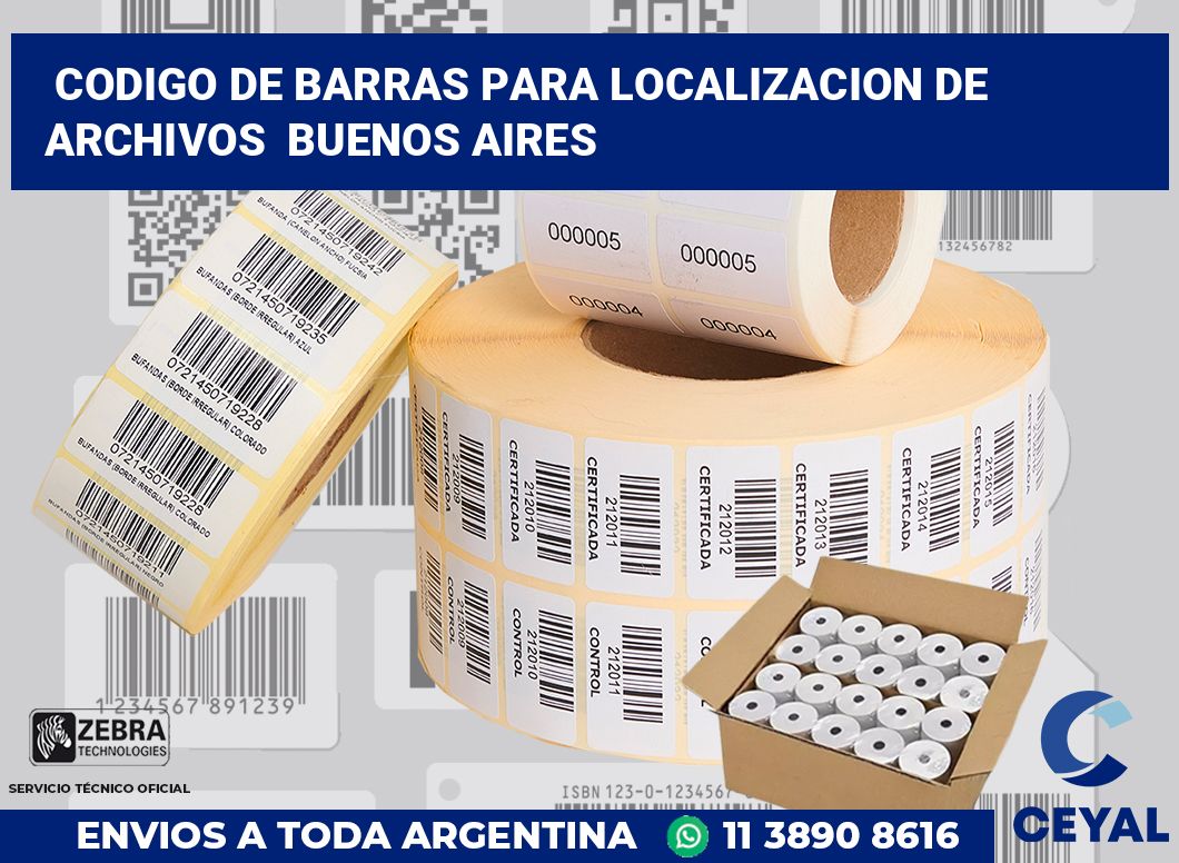 codigo de barras para localizacion de archivos  Buenos Aires