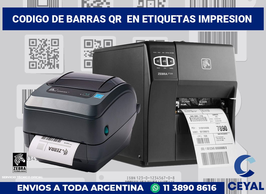 codigo de barras qr  en etiquetas impresion