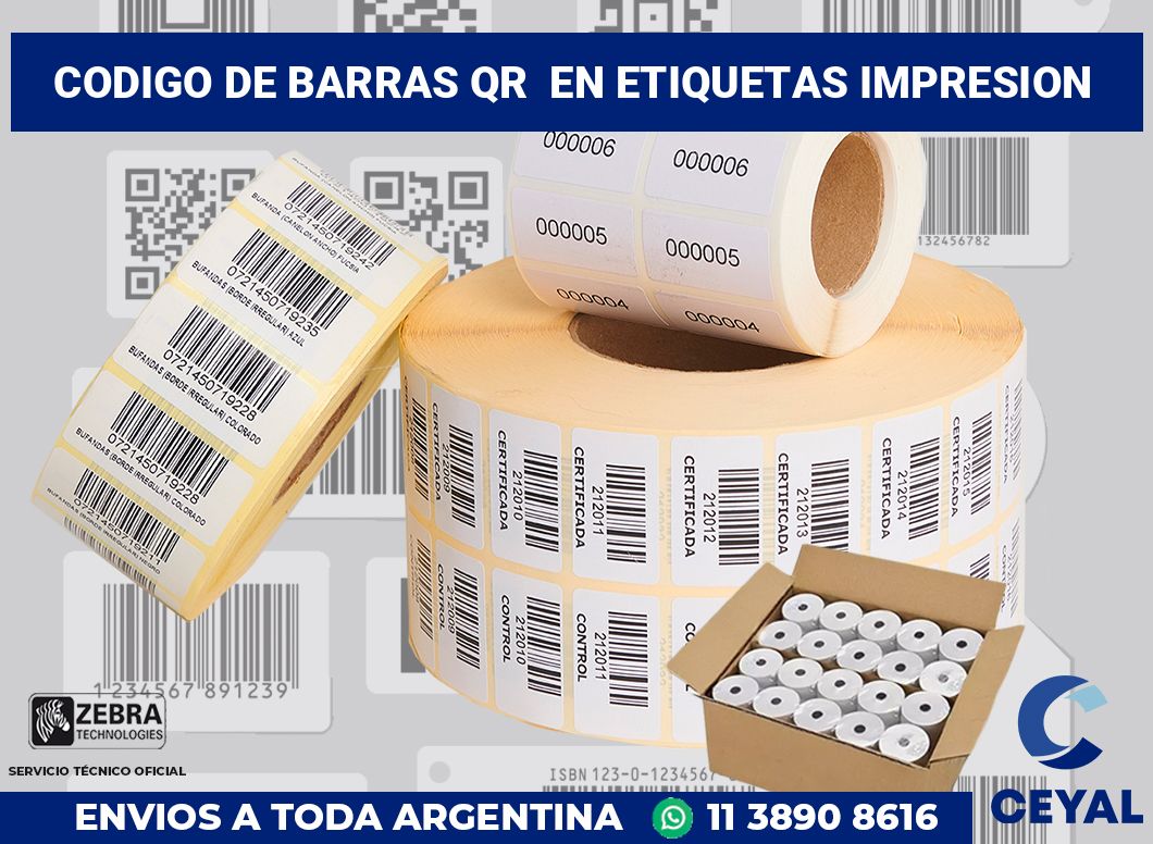 codigo de barras qr  en etiquetas impresion