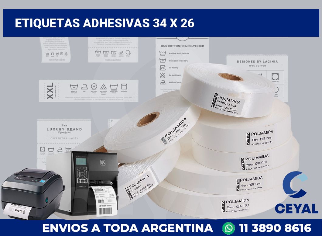 etiquetas adhesivas 34 x 26