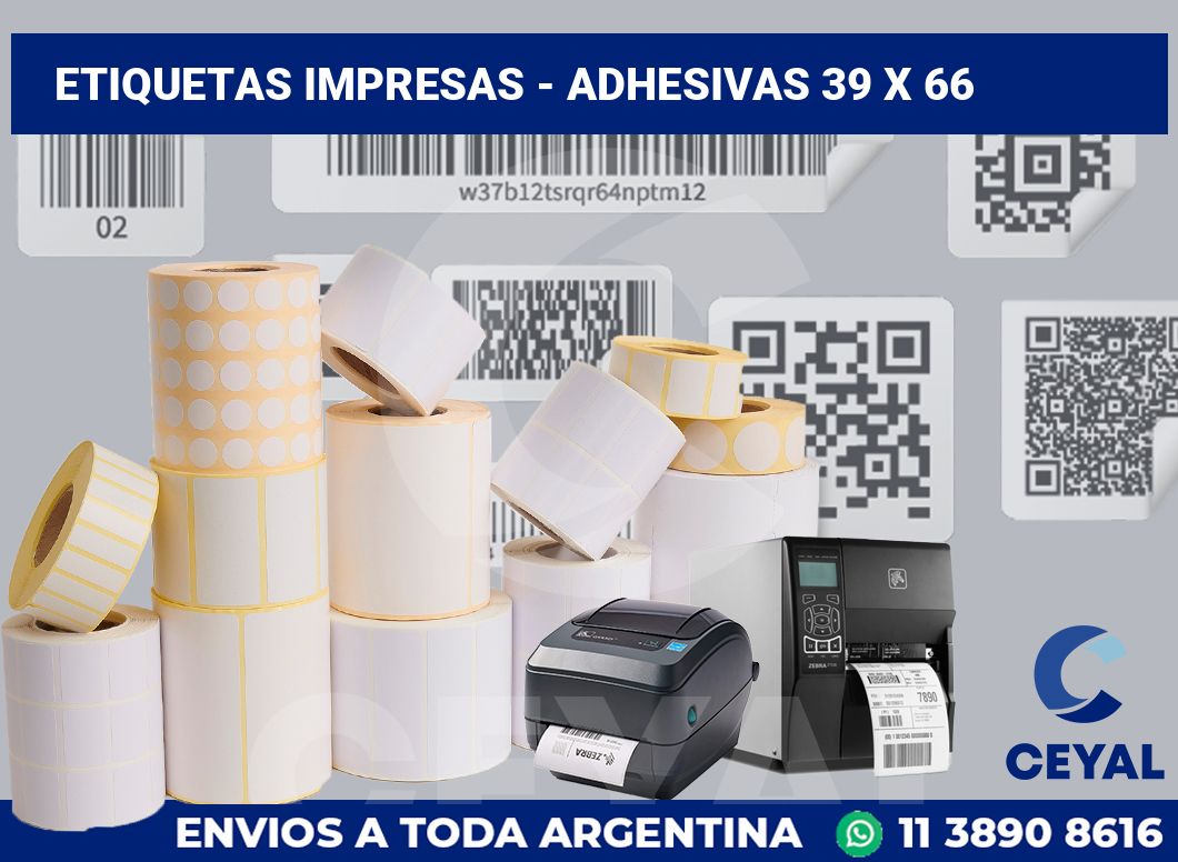 etiquetas impresas – Adhesivas 39 x 66