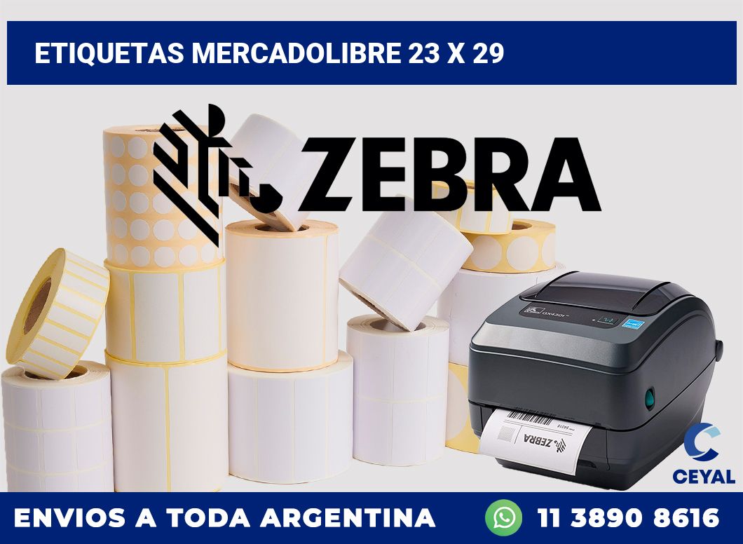 etiquetas mercadolibre 23 x 29