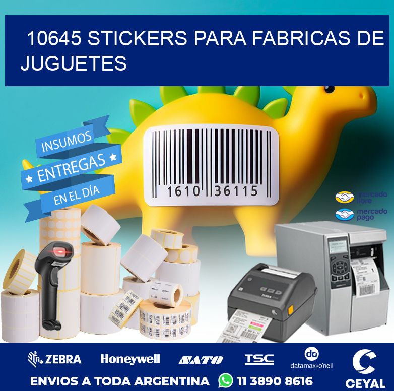 10645 STICKERS PARA FABRICAS DE JUGUETES