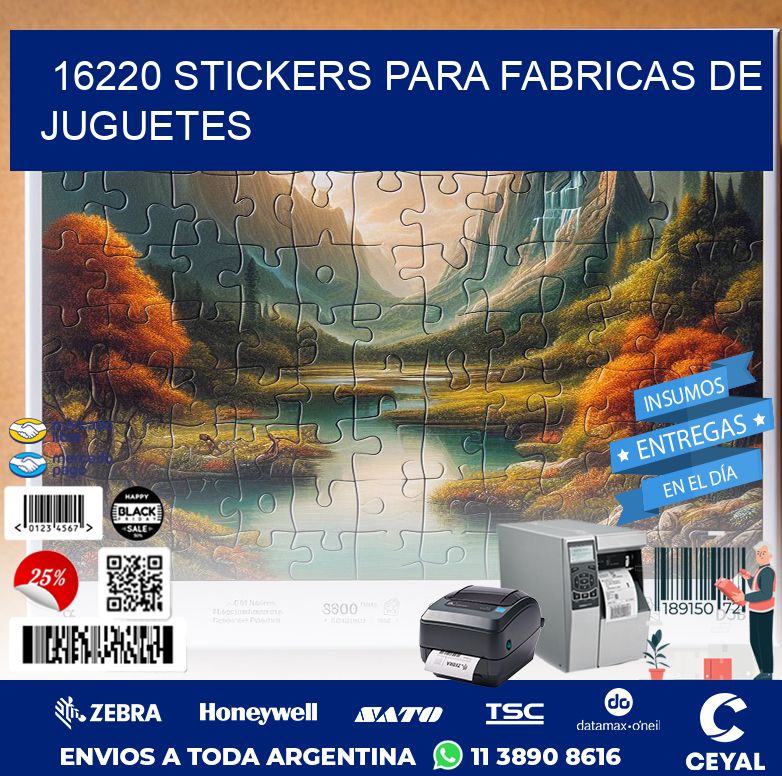 16220 STICKERS PARA FABRICAS DE JUGUETES