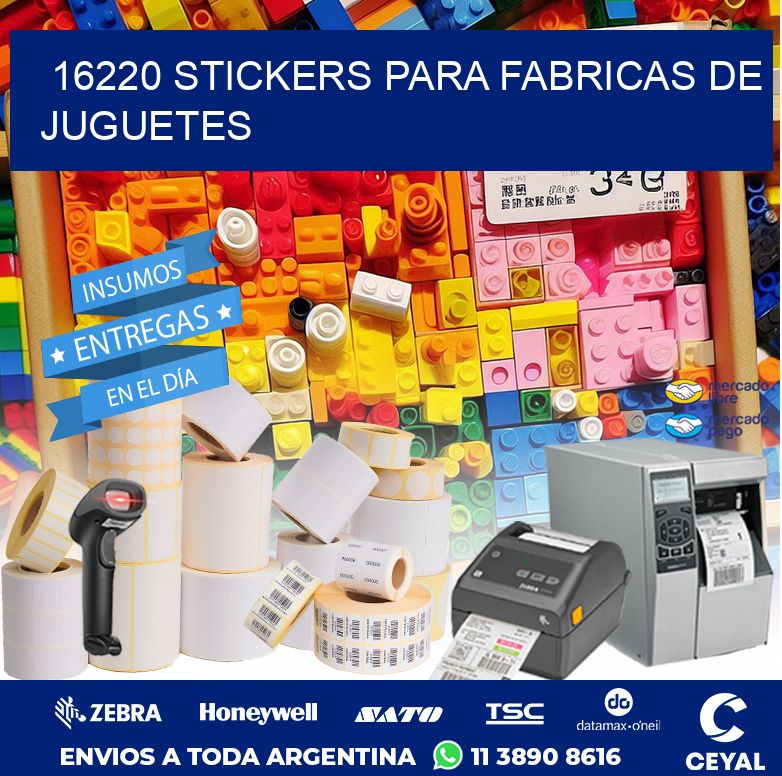 16220 STICKERS PARA FABRICAS DE JUGUETES