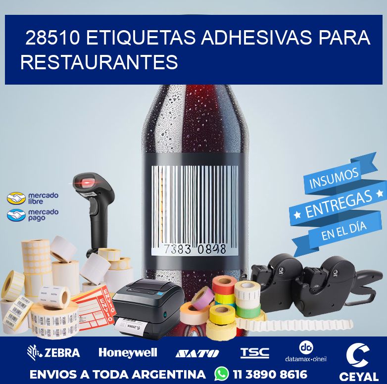28510 ETIQUETAS ADHESIVAS PARA RESTAURANTES