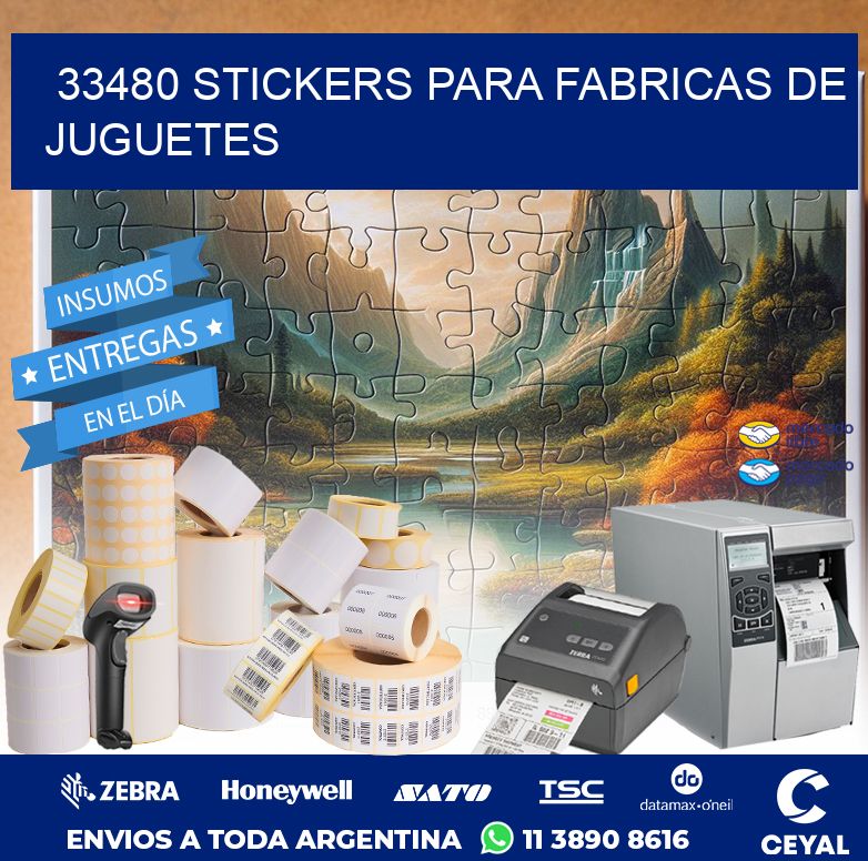 33480 STICKERS PARA FABRICAS DE JUGUETES