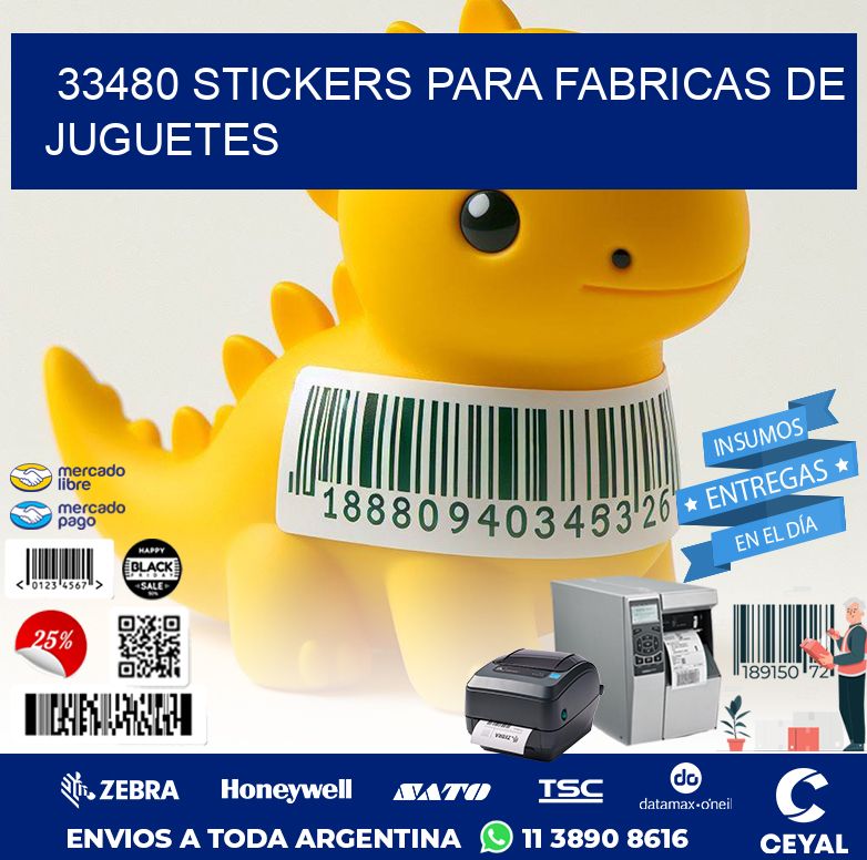 33480 STICKERS PARA FABRICAS DE JUGUETES
