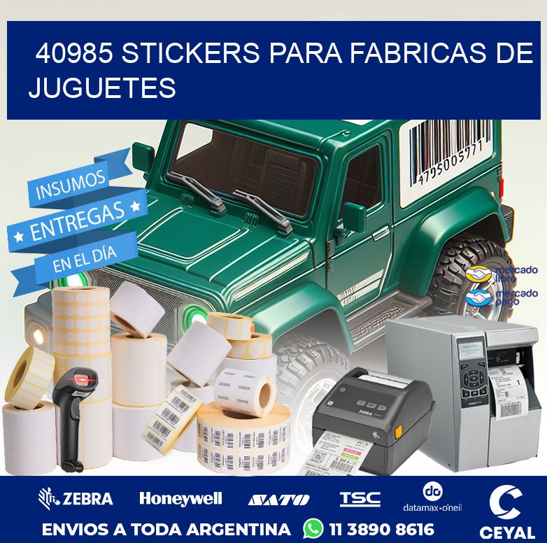 40985 STICKERS PARA FABRICAS DE JUGUETES