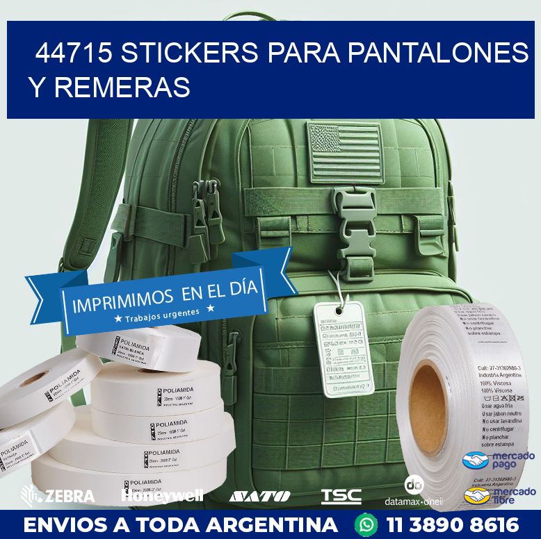 44715 STICKERS PARA PANTALONES Y REMERAS