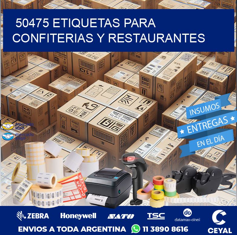 50475 ETIQUETAS PARA CONFITERIAS Y RESTAURANTES