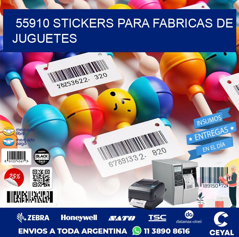 55910 STICKERS PARA FABRICAS DE JUGUETES